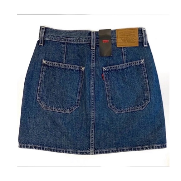 Levi’s Premium Utility Button Front Denim Jeans Skirt NWT - Picture 4 of 10